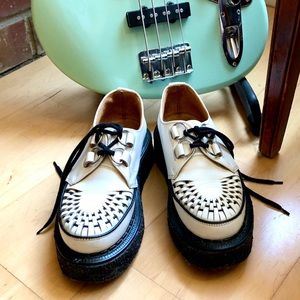 COPY - George Cox white D ring creepers shoes UK5 US8 doc